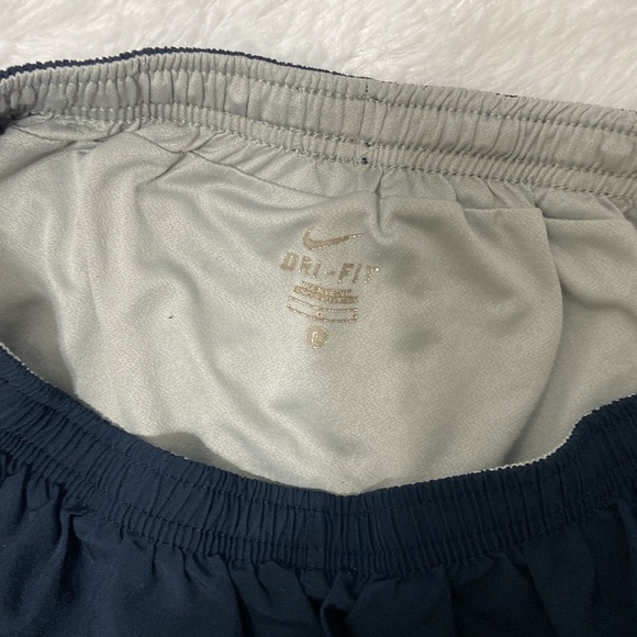 NIKE DRI-FIT WOMEN BLUE ATHLETIC BRIEF LINED RUNNING SHORTS PANTS. SIZE-LARGE. - Picture 10 of 13